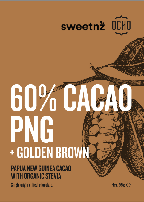 Sweetnz X Ocho Handcrafted 60% Dark PNG Chocolate ℮95g