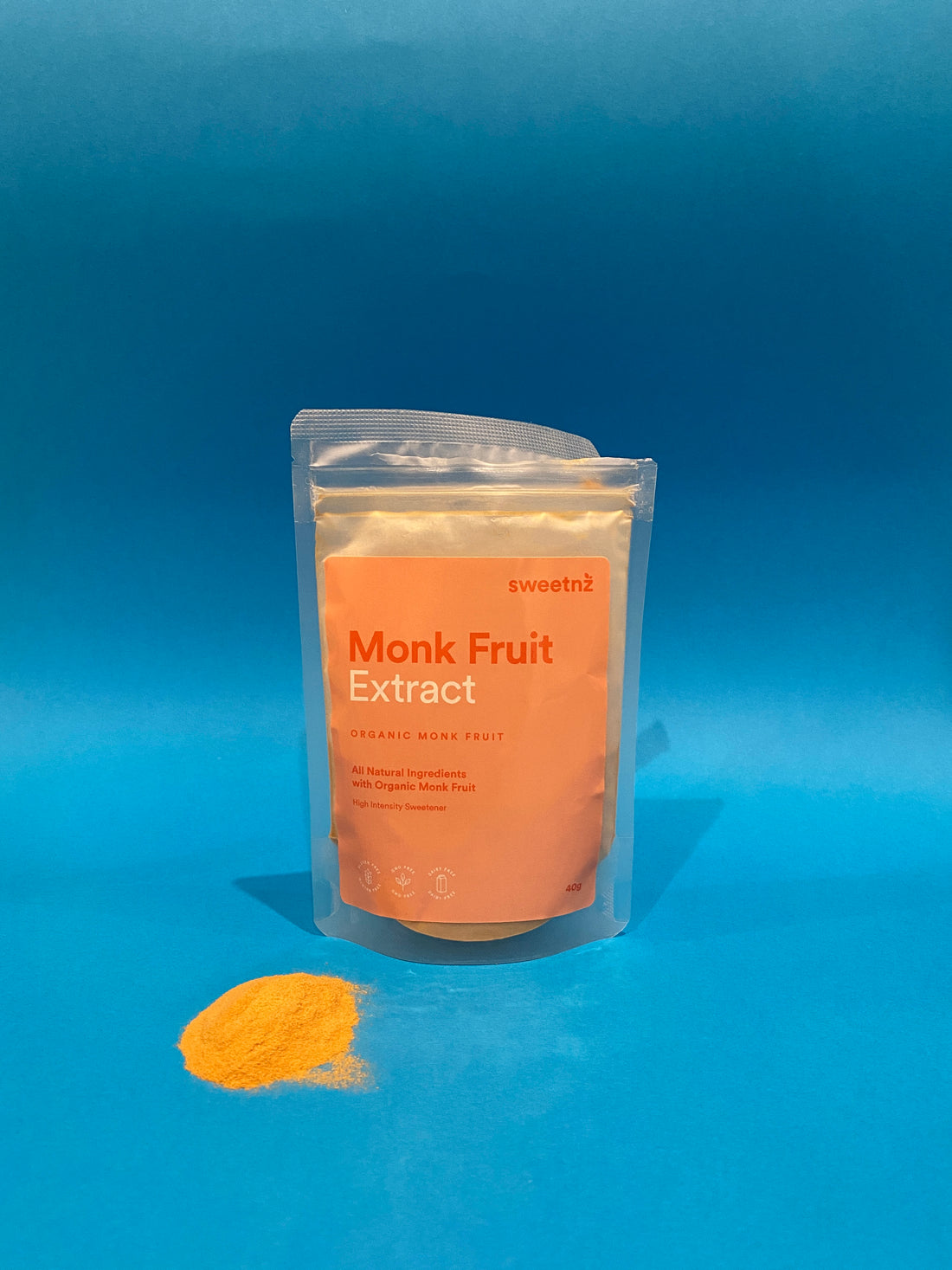Monk Fruit 40g opened with powder.