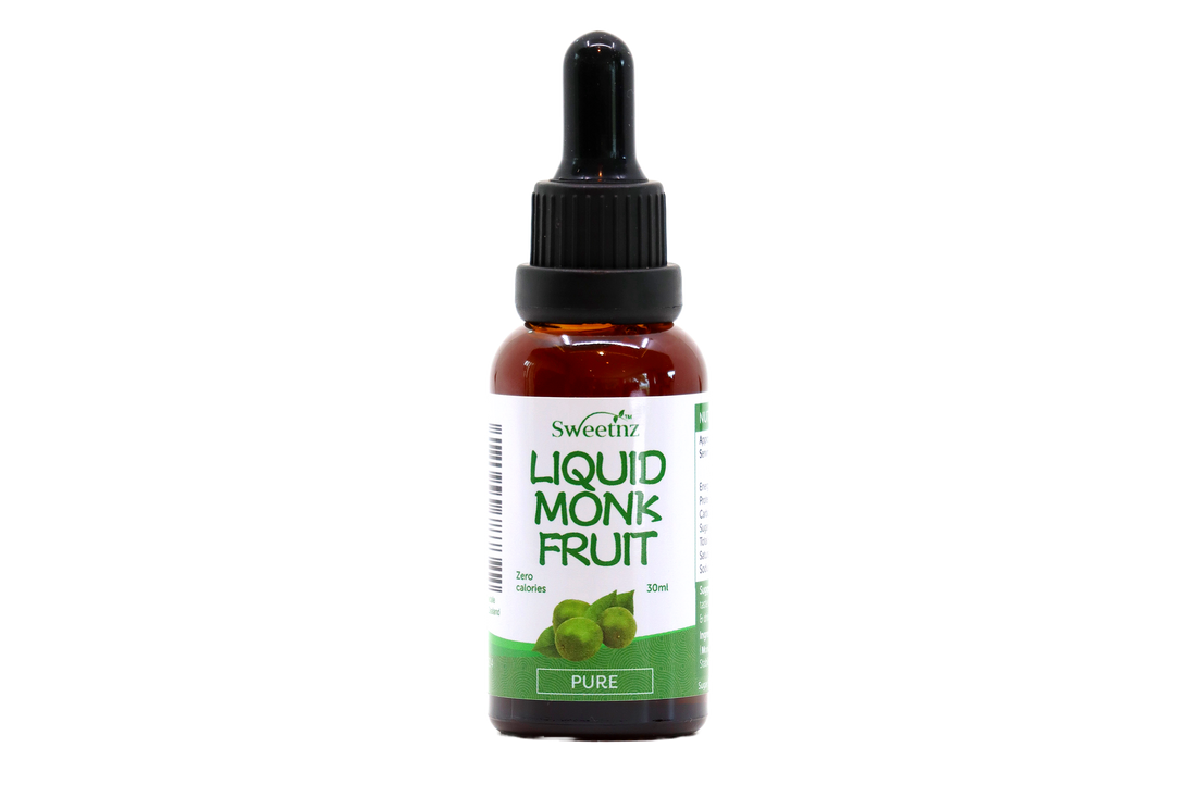 Liquid Monk Fruit Drops - 30ml - Pure unflavoured, front.