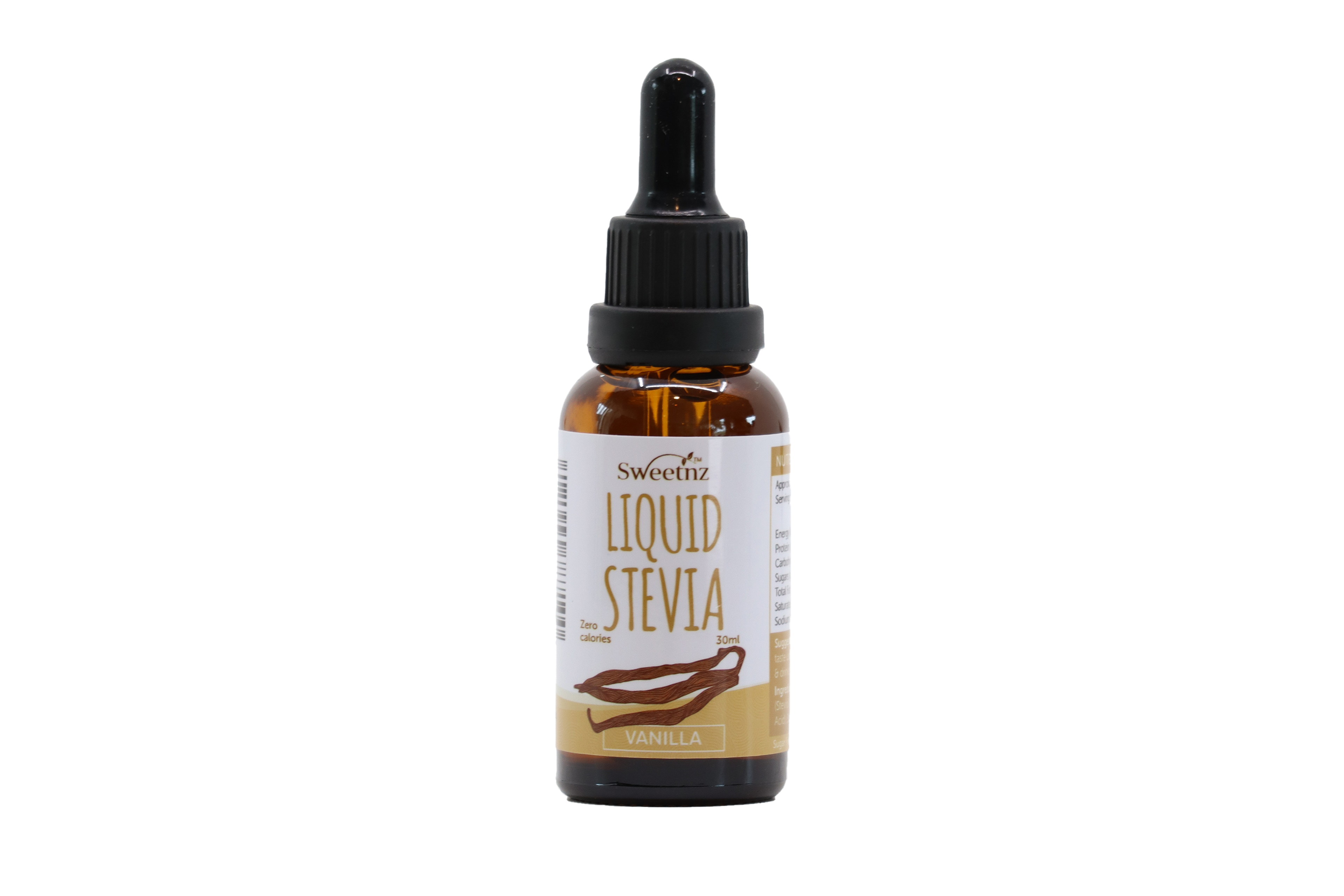 Liquid Stevia Drops - Vanilla flavour, 30ml