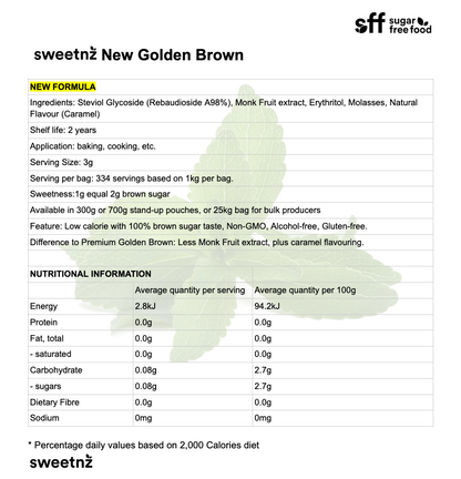 New Golden Brown Spec Sheet