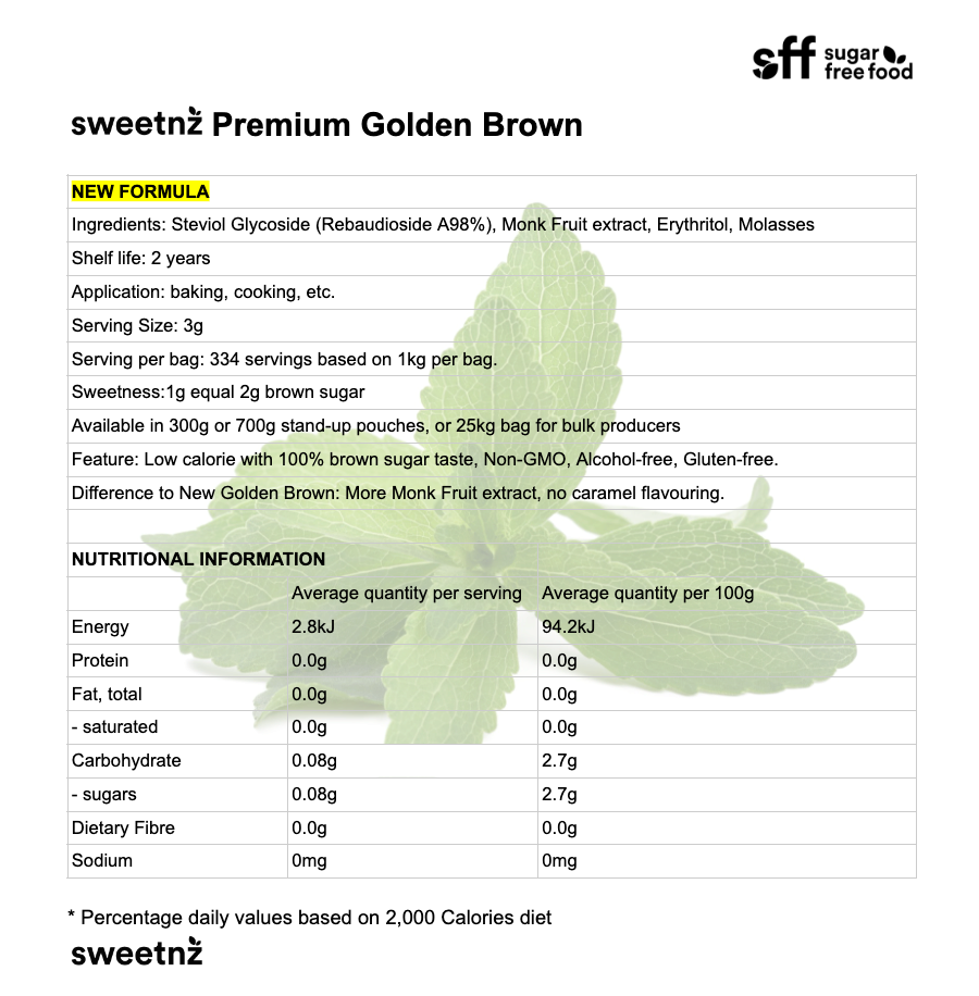 Premium Golden Brown Spec Sheet